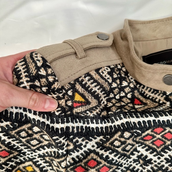 BCBGMAXAZRIA Womens Aztec Tribal Print Zip Ziggy Woven Moto Jacket Size XS NWOT - Picture 8 of 14
